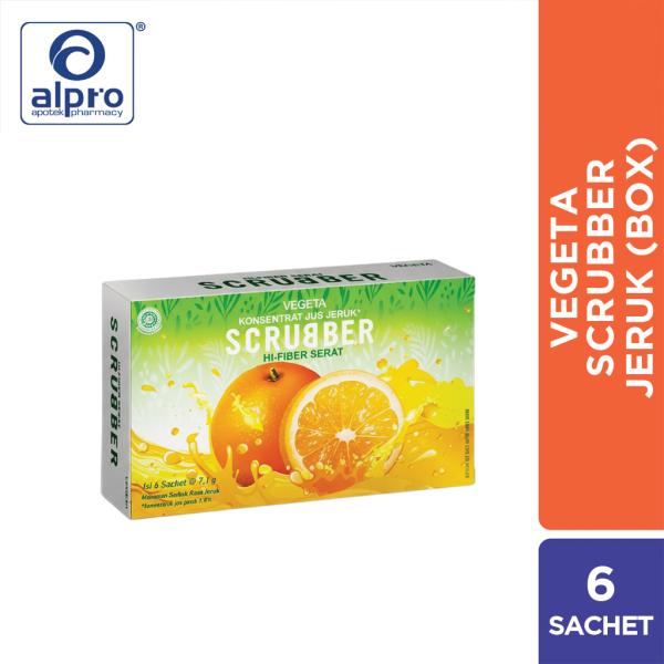 Vegeta Scrubber Jeruk 6S Sabut Cuci Piring Dengan Aroma Jeruk